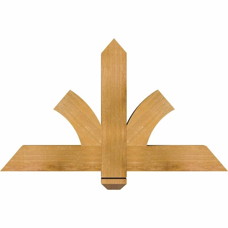 Ekena Millwork Redmond Rough Sawn Timber Gable Bracket, Western Red Cedar, 36"W x 21"H x 4"D x 4"F, 14/12 Pitch GBW036X21X0404RED00RWR